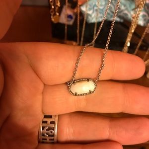 Kendra Scott white and silver Elisa